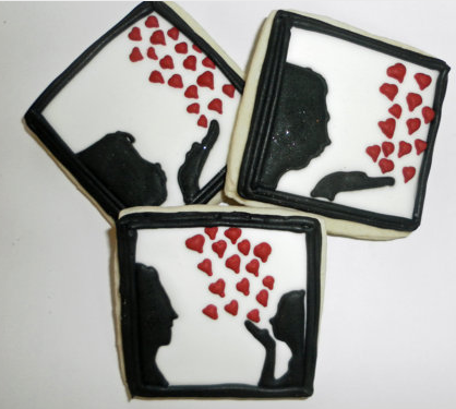 Valentine Cookies Silhouettes of Love